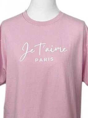 Je T'aime Paris Pink Short Sleeve Tee
